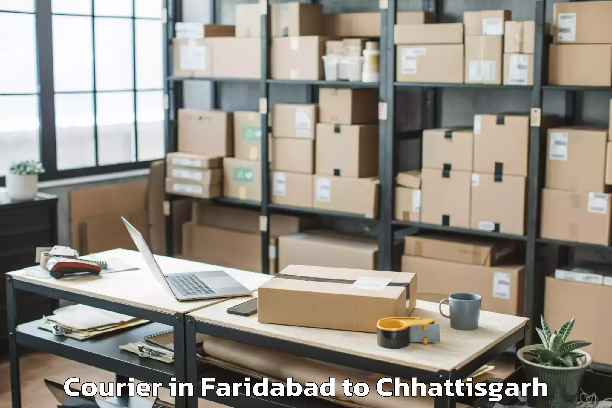 Book Your Faridabad to Bhairamgarh Courier Today